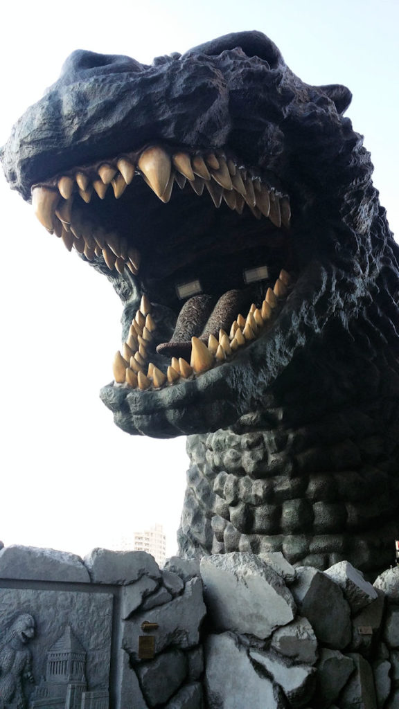 Godzilla head in Shinjuku