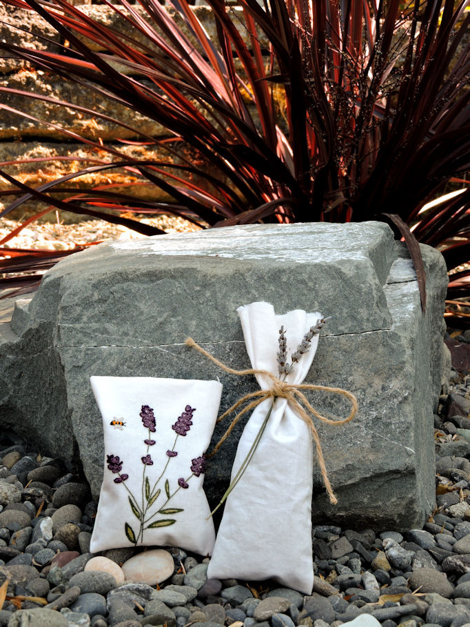 Lavender Sachets in garden