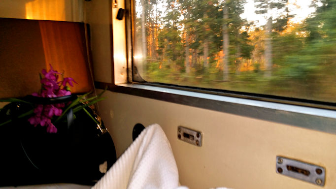 morning on overnight train to Chiang Mai