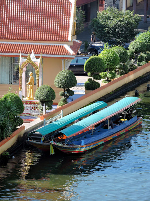 two boats waiting at staring point for tour