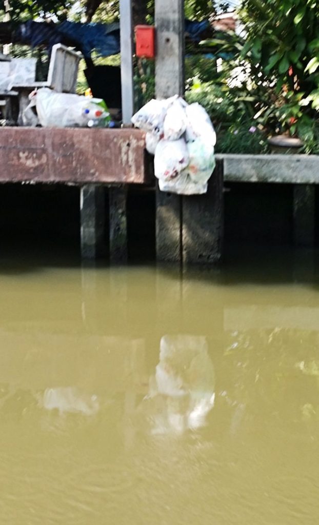 trash bags waiting to be picked up