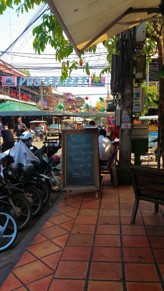 view of pub street in Siem reap