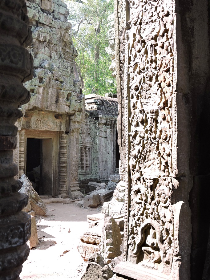 view of doorway entrance around carvings