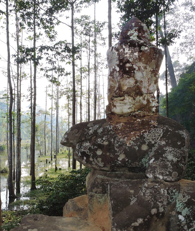 stone carvings along baray