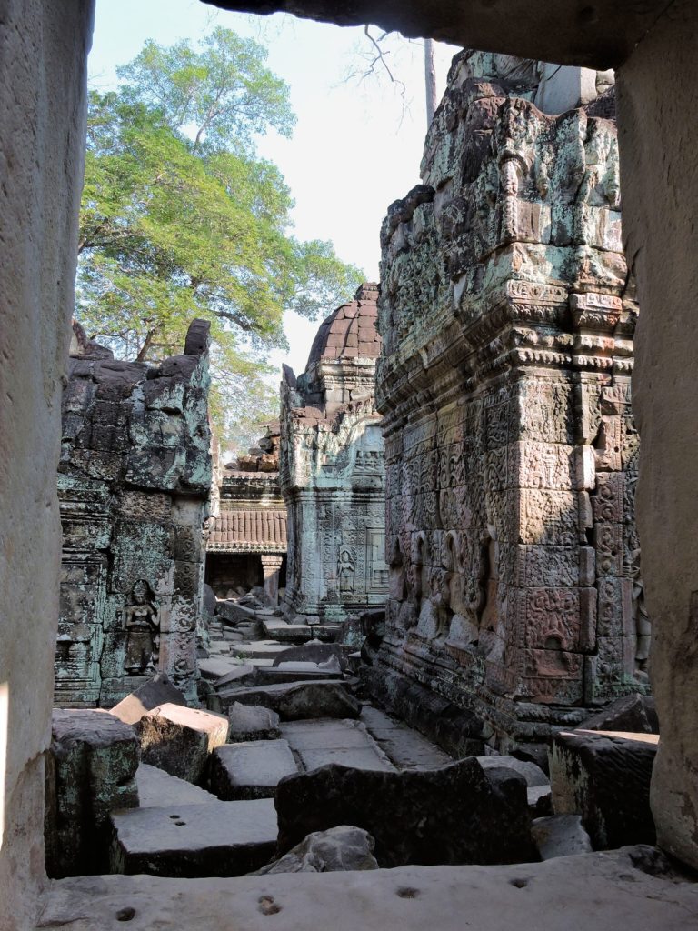 exploring through temple ruins