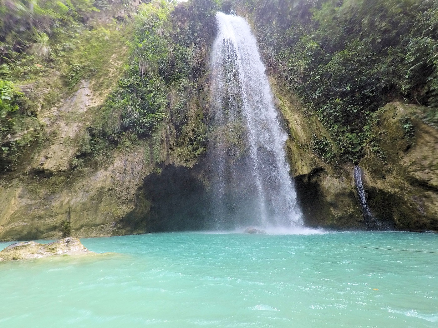 view of soft falls and blue water