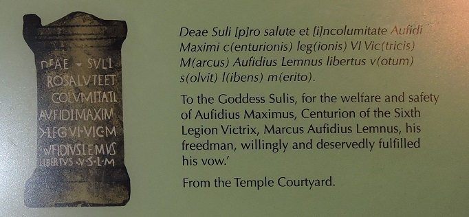 translation of inscription on stone altar from temple ruins