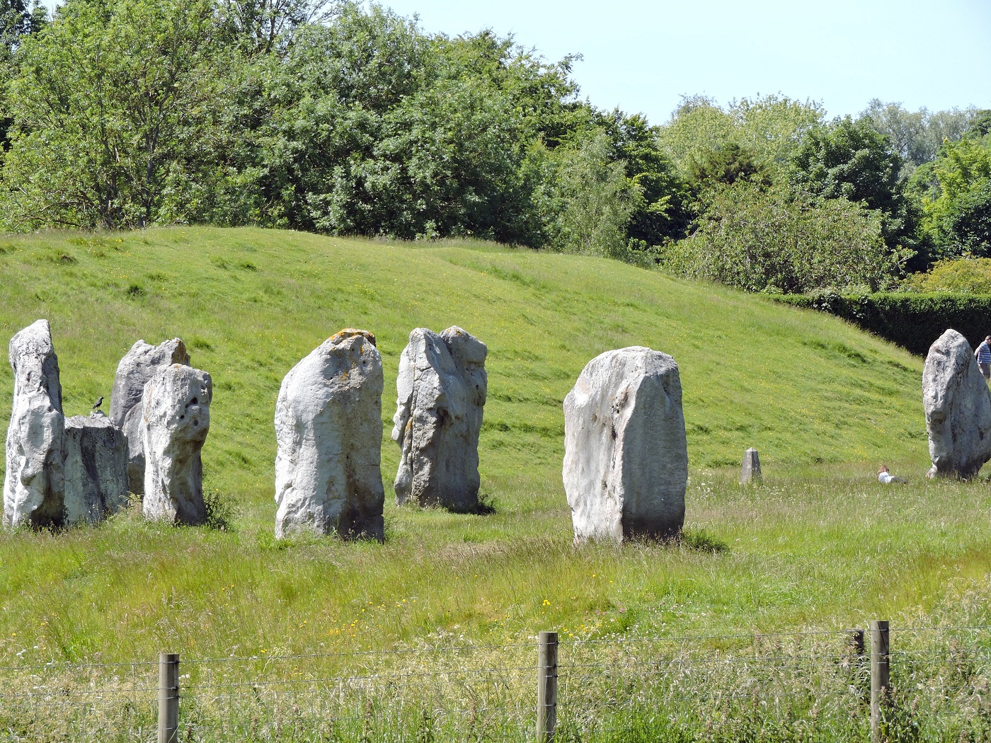 henge eath mound and stones at Avebury