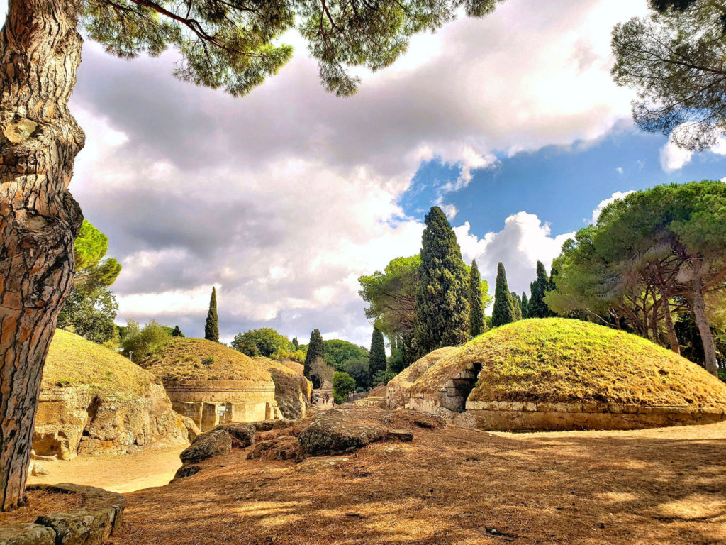 tombs at the necropolis in Cerveteri