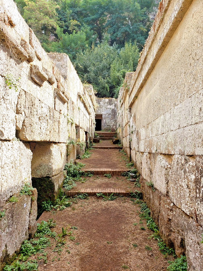 line of tomb entrances