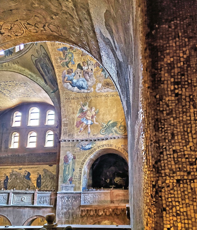 mosaics inside st marks dragon angels