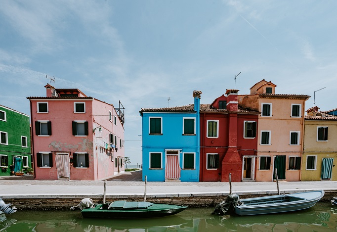 pastel houses