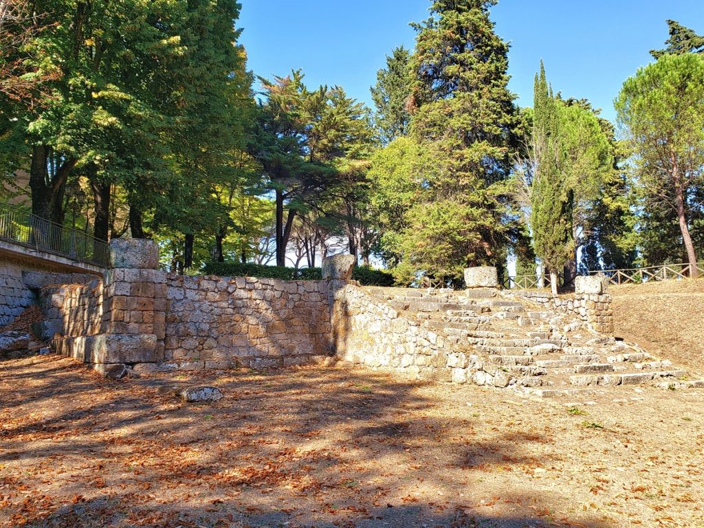 foundation of a temple with trees