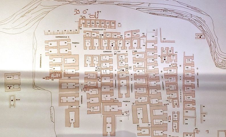 map of numbered tombs