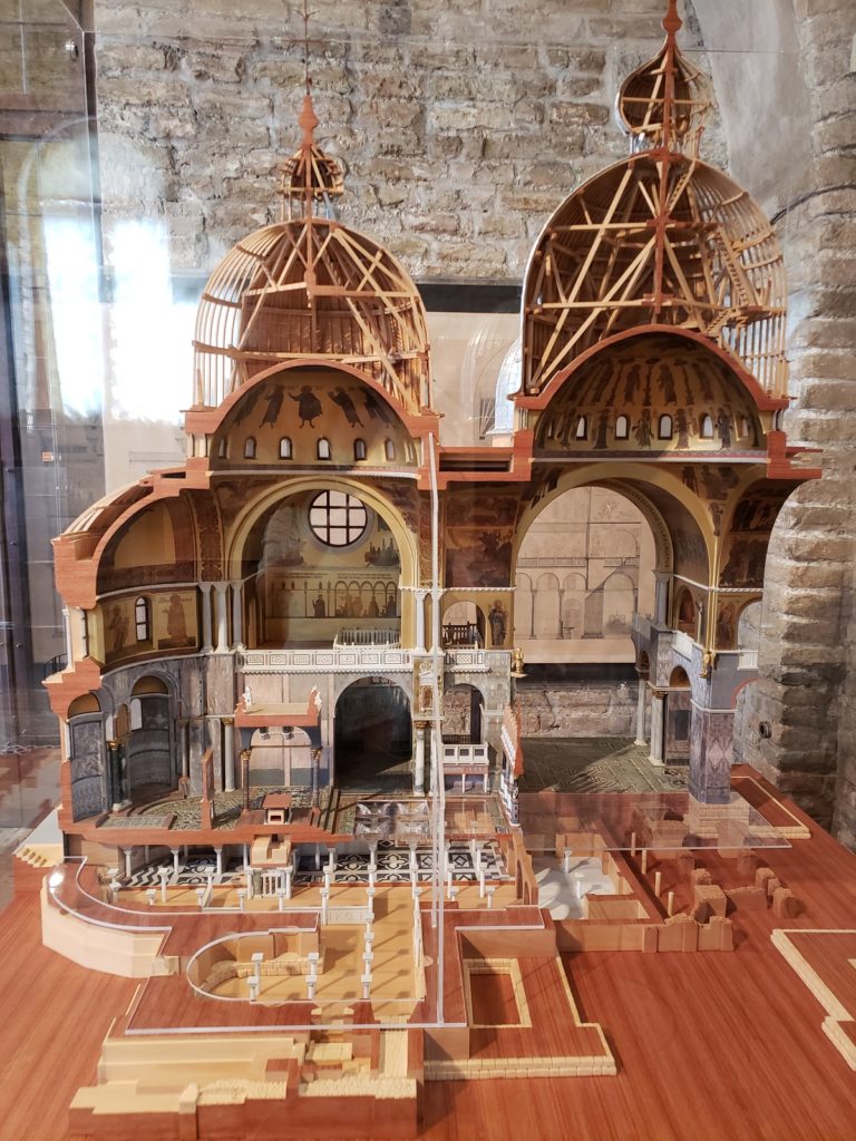 model of st marks basilica showing false domes