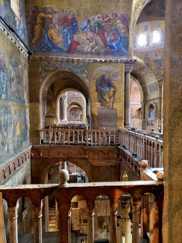 upstairs area of st marks basilica