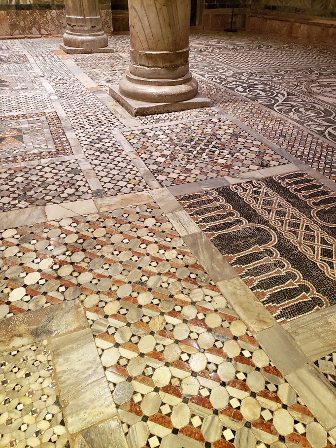 mosiac stone and marble floor