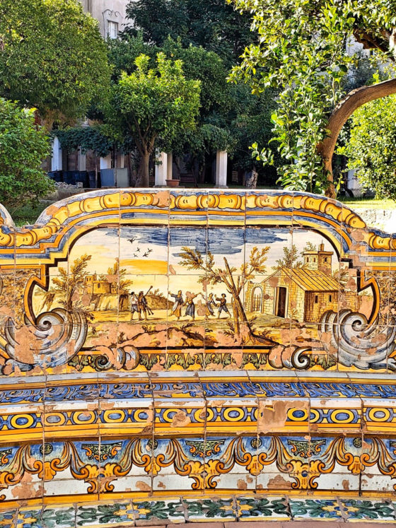 My Two Favorite Moments in Naples, Italy,   Fresh Baked Sfogliatelle and The Serenely Beautiful Santa Chiara Cloister