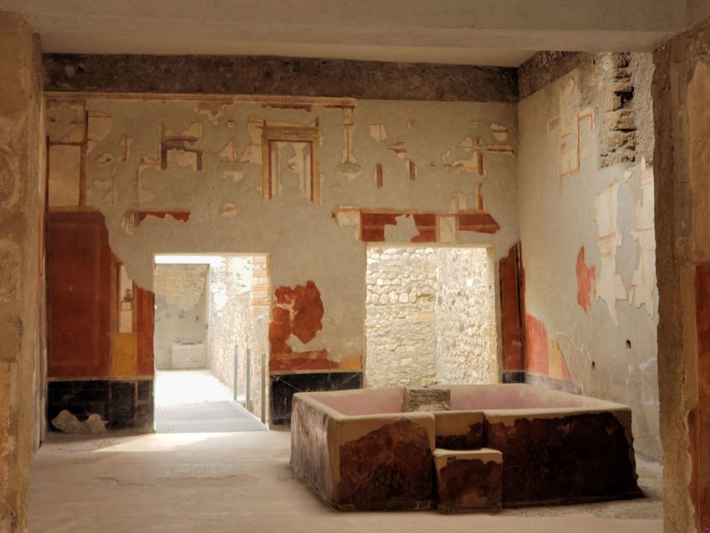 where laundry was cleaned view of wash basin at Fullery of Stephanus