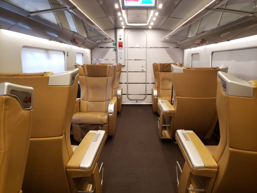 executive class seats on trainitalia