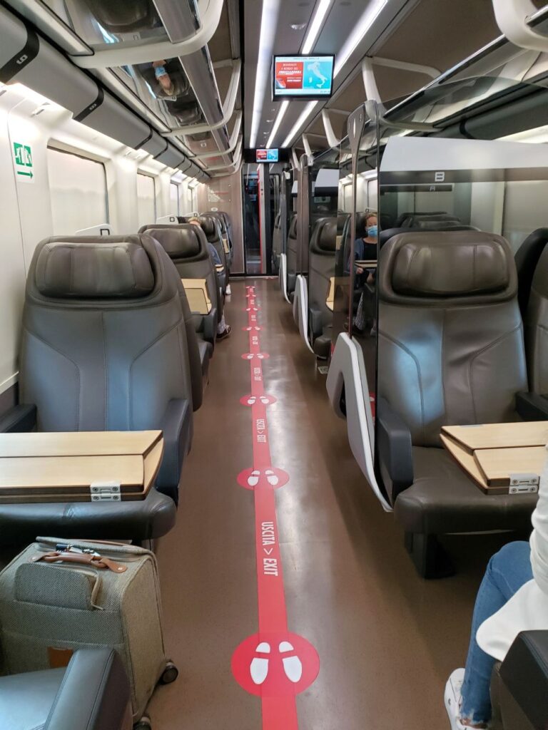 first class seating train