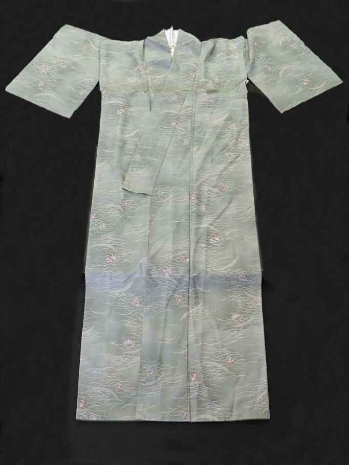 pale green silk kimono