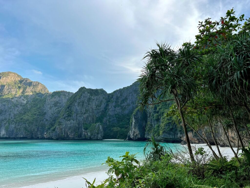 early morning white sand beach