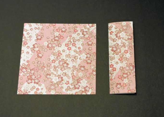 pink and gold origami paper