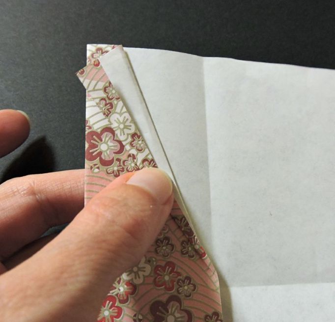 how to fold origami paper corner shown