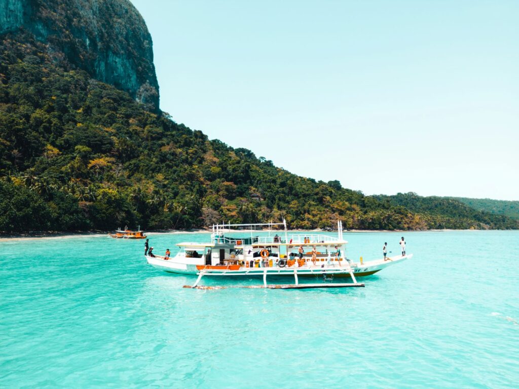 boat on blue water