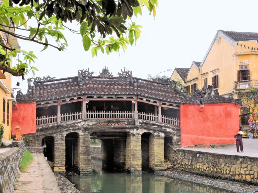 Asian style covered bridge