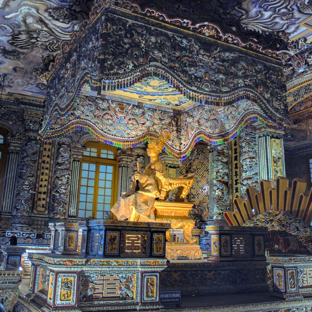 ornate mosaic tiled mausoleum